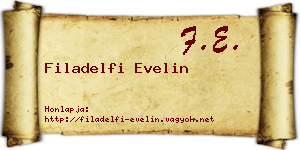 Filadelfi Evelin névjegykártya