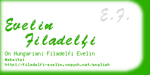 evelin filadelfi business card